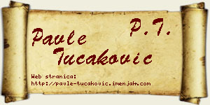 Pavle Tucaković vizit kartica